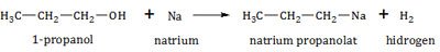 Propanol + Natrium