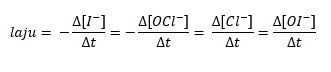 Persamaan Laju Reaksi IOCl