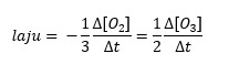 Persamaan Laju Reaksi O2 dan O3