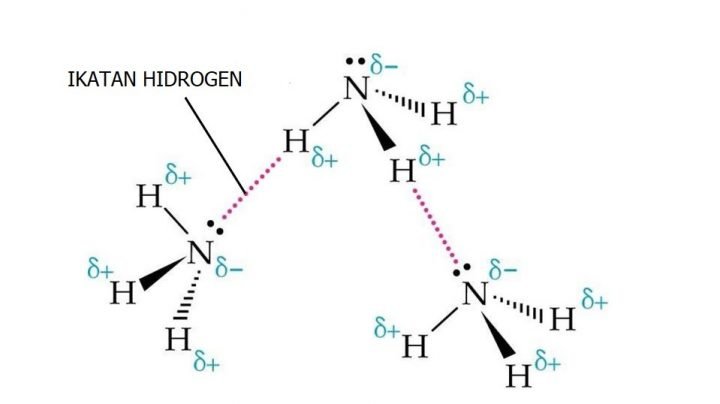 Interaksi Antar Partikel (Ikatan Hidrogen, Gaya van der Waals, dan Gaya