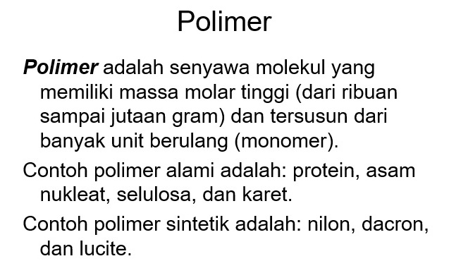 Pengertian Polimer