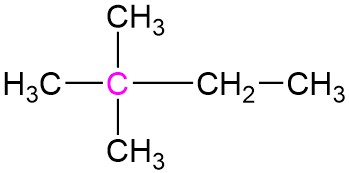 Atom C Kuartener pada Rantai Karbon 2,2 dimetil butana