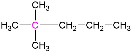 Atom C Kuartener pada Rantai Karbon 2,2 dimetil pentana