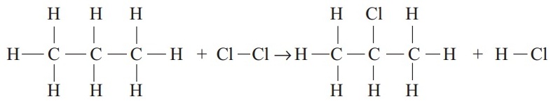 Reaksi Substitusi C3H8 dengan Cl2