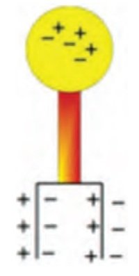 Ilustrasi Sebuah Elektroskop Netral