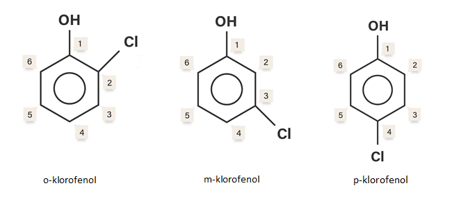 Isomer struktur klorofenol