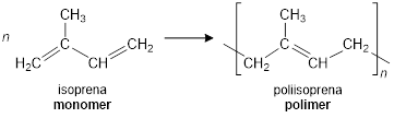 Reaksi Pembentukan Poliisoprena dari Isoprena