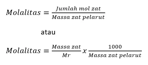 Rumus Molalitas