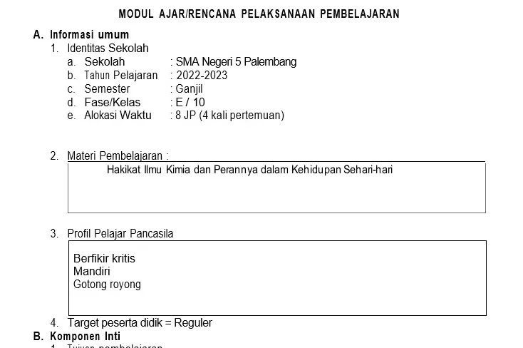 Modul Ajar Hakikat Ilmu Kimia, Metode Ilmiah dan Keselamatan Kerja di Laboratorium